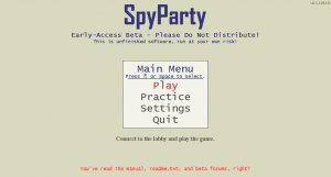 SpyParty Main Menu