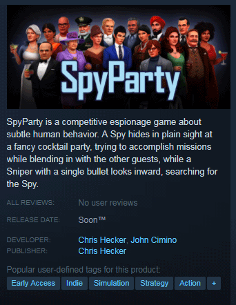 spyparty release price